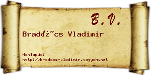 Bradács Vladimir névjegykártya